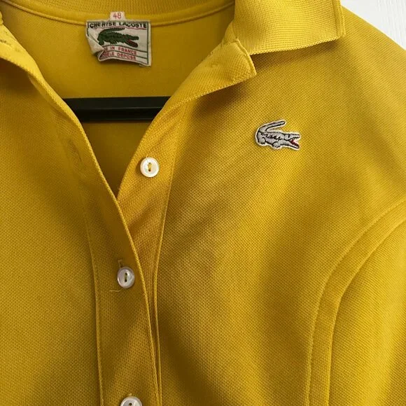 60's Lacoste Yellow Vintage Lacoste polo dresses - Picture 5 of 10